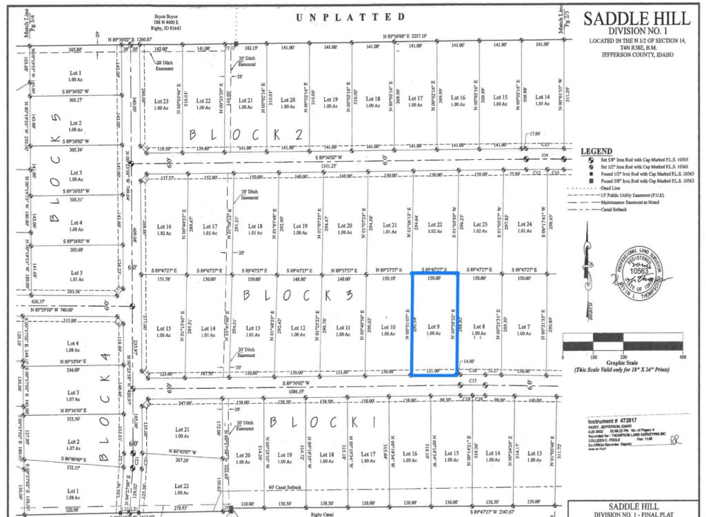 Lot 9, B3, D1, Rigby, Idaho — Come Choose a Copper Creek Floor Plan for this Available Lot in the Saddle Hills Subdivision