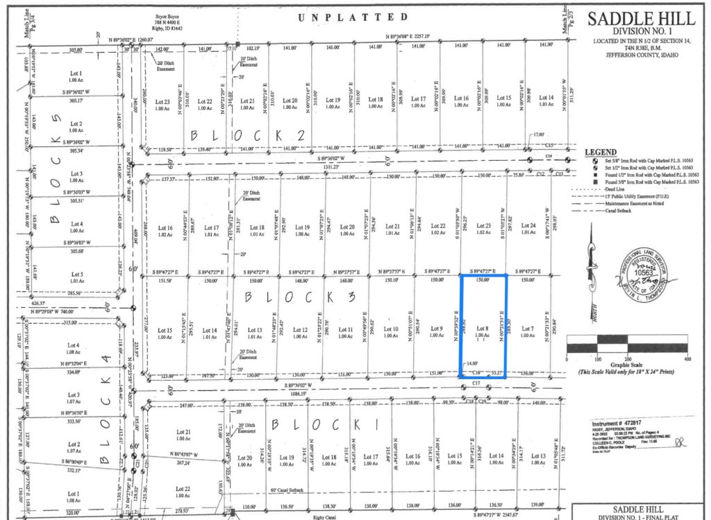 3765 E 356 N, Saddle Hill, Lot 8, B3, D1, Rigby, Idaho