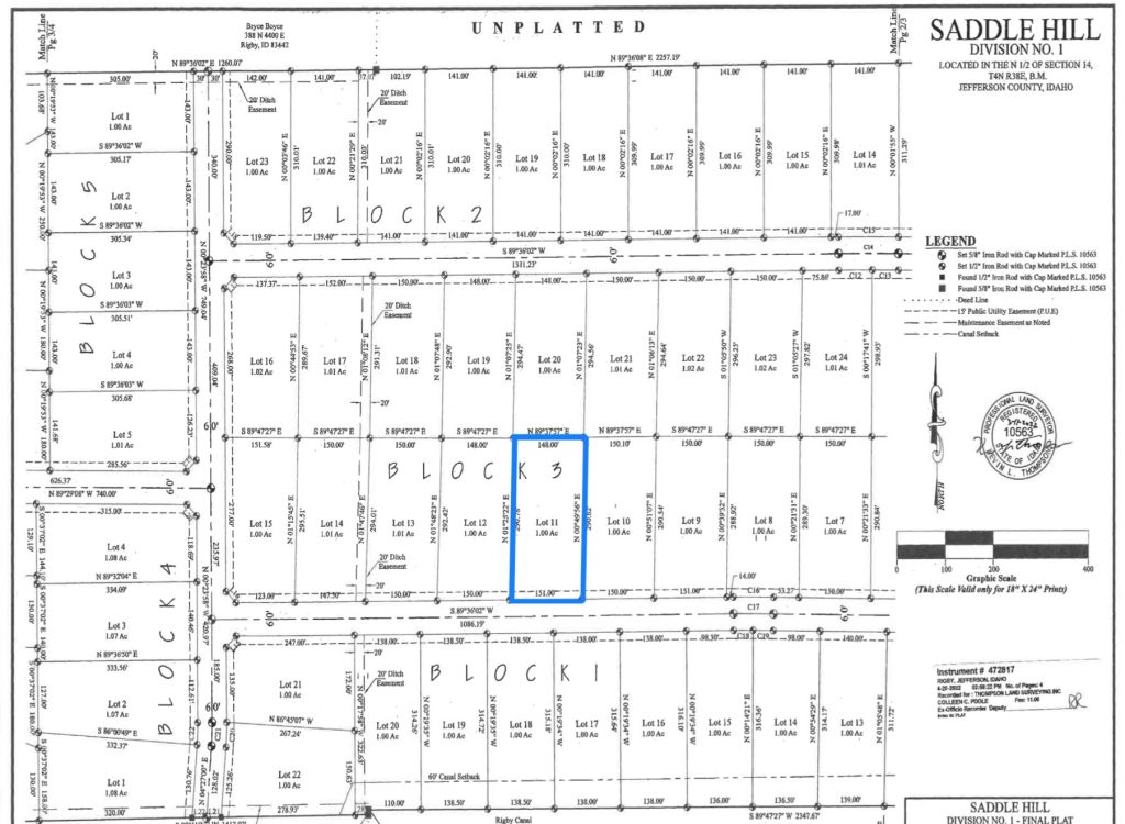 Lot 11, B3, D1, Rigby, Idaho — Come Choose a Copper Creek Floor Plan for this Available Lot in the Saddle Hills Subdivision
