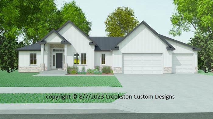 Mt. Borah floor plan front elevation